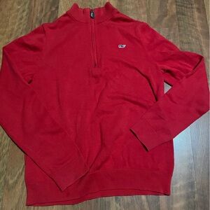 Vineyard Vines Boys Red Zip-Up Sweater L